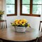 Spring Tabletop Decor – Artificial Sunflowers in Rustic Metal Pots, Faux Silk Flower Centerpiece for Farmhouse Home, Office & Table Decoration